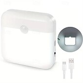 cheap Sensor Night Lights-USB Rechargeable Motion Sensor LED Night Light Rechargeable Dual Color (Warm White And White) PIR Motion Sensor Light for Wardrobe Bedroom Kitchen Stairs Cabinets Hallways Lighting