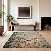 preiswerte Wohn- und Schlafzimmerteppiche-Inspiriert von William Morris, Teppich, Küchenmatte, rutschfeste, ölbeständige Bodenmatte, Wohnzimmerteppich, Innen- und Außenmatte, Schlafzimmerdekoration, Badezimmermatte, Eingangsteppich,