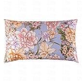 baratos Lençóis e fronhas-Fronha 100% seda amoreira 16 momme seda natural dupla face, capa de fronha com estampa floral de 1 peça com fecho de zíper oculto, cuidados de beleza hipoalergênicos