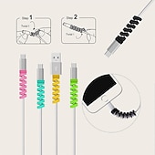 voordelige kabel organisator-10 stks oplader kabel saver beschermer spiraal buis draad management organisator beschermkoord mouw voor alle mobiele telefoons computers en oplader