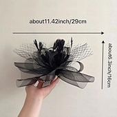 billige Fascinatorer og hatter-fascinators Hodeplagg Fjær Nett Bryllup Aftenselskap Kentucky Derby Hesteløp Damenes dag Elegant Elegant og luksuriøst Bryllup Med Fjær Blomster Hodeplagg Hodeplagg