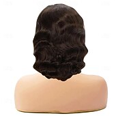 cheap Historical Wigs-Brown Wig 1920s Lady Finger Wave Wig Vintage Brown 20s Wig Women Retro Synthetic Hair Carnival Cosplay Party Costume Wig Halloween Wigs