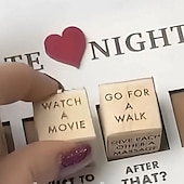 preiswerte Hochzeitsdekorationen-Datum Nacht Würfel nach dunkler Ausgabe | Geschenk zum 5. Jahrestag | Paargeschenk | Hochzeits- oder Verlobungsgeschenk, Valentinstagsgeschenk