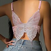 olcso Szexi fehérnemű-női csipke hát nélküli szexi erotikus szexi fehérnemű szexi body hálóruha - polispandex egyszínű melltartó otthoni ruhák