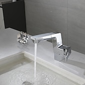 cheap Bathroom Sink Faucets-Bathroom Sink Faucet - Rotatable / Pull out / Classic Electroplated Centerset Single Handle One HoleBath Taps