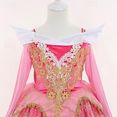baratos Fantasias para meninas-Princesa Cinderela Aurora Vestidos Traje Cosplay Roupa Estilo bonito for Para Meninas Crianças Dia da Criança Casamento Convidado do casamento