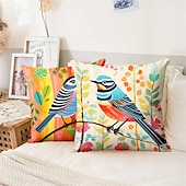 cheap Animal Style-Spring Birds 1PC Throw Pillow Covers Multiple Size Coastal Outdoor Decorative Pillows Soft  Cushion Cases for Couch Sofa Bed Home Decor