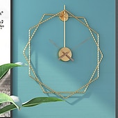 economico decorazioni da parete in metallo-geometria grande orologio da parete decorativo in metallo silenzioso senza ticchettio grandi orologi decorazioni moderne per la casa per soggiorno camera da letto sala da pranzo ufficio 50 60 80 cm