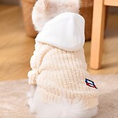 cheap Hoodies-Dog Cat Hoodie Fashion Cute Winter Warm Soft Washable Comfortable Outdoor Sports Dog Clothing for Bichon Frise Poodle Pomeranian Baby Pet Papillon