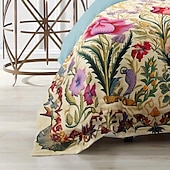 tanie 100% bawełna-l.t.home 100% bawełniana satynowa poszewka na kołdrę dwustronna premium 300 nici na cal kwadratowy kwiatowy elitarny zestaw pościeli queen king size