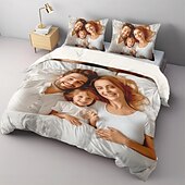 baratos Presentes Personalizados-Conjunto de Roupa de Cama Personalizado em Algodão 100% Natural Melhor Presente de Formatura Presente Personalizado Conjunto de Capa de Edredom Conjunto de Roupa de Cama Amigos Família