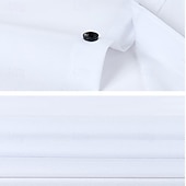 voordelige strijkvrije overhemden voor heren-Voor heren Overhemd Overhemd met knopen Zwart Wit Wijn Lange mouw Effen Revers Lente &amp; Herfst Bruiloft Feest Kleding
