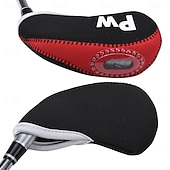 זול אביזרים וציוד גולף-10 יחידות כיסוי ראש מועדון גולף עמיד למים נייד כיסוי ראש מגן ברזל טריז ניאופרן כיסויי גולף גולף כיסויי גומי עם 3 צבעים אפשרות מתאים לרוב המגהצים