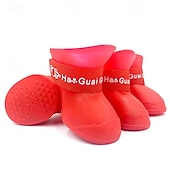 cheap Boots &amp; Paw Protectors-Dog Boots / Shoes Anti-Slip Sports &amp; Outdoors Waterproof Solid Colored For Pets PVC Black