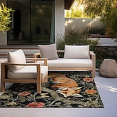 levne Koberce na plochu-inspirovaný william morris fox area kobereček kuchyňská podložka neklouzavá olejivzdorná podlahová podložka obývací pokoj koberec vnitřní venkovní podložka dekorace ložnice koupelna podložka vchod