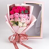 ieftine Cadou de Ziua Mamei pentru femei-cadouri de ziua femeii 18 trandafiri buchet de sapun cutie cadou qixi cadou de ziua indragostitilor flori false ziua femeii cadouri de ziua mamei pentru fete cadouri de ziua mamei pentru mama
