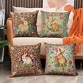 baratos estilo animal-1 pçs Veludo Cobertura de Almofada, Floral Animal Rústico Casual Quadrada Zíper Tradicional Clássico