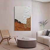 preiswerte Abstrakte Gemälde-handgemaltes, schweres Strukturgemälde, handgemachtes Terrakotta-Strukturgemälde, Wandkunst, minimalistisches Gemälde, Wandkunst, Gipskunst, Terrakotta-abstrakte Kunst, helle Wandkunst,