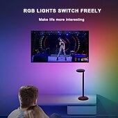 abordables Luces inteligentes-Luz Inteligente LED RGB Lámpara de Lectura Dimmable Lámpara de Mesa Luz Nocturna Controlada por Voz WIFI Inteligente Lámparas de Noche para Restaurante Dormitorio Mesita de Noche Funciona con Google