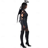 levne Ďáblové a andělé-Padlý anděl předvečer Všech svatých Cosplay kostým Úbory Andělé smrti cosplay Dospělé Dámské Karneval Plesová maškaráda Mardi Gras Párty Plesová maškaráda Jednoduché Halloweenské kostýmy Oblékněte se