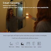 cheap Sensor Night Lights-Smart Sensor Night Light Led Infrared Light Sensor Night Light Typec Rechargeable Magnetic Wireless Sensor Night Light