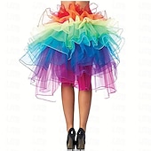cheap Rainbow Everything-Rainbow Tutu Skirt for Women 8 Layers of Organza Fabric for Pride Clubwear Recitals Stage Performances Birthdays Theme Parties Carnivals Makeup Dance Parties Pride Parade Pride Month