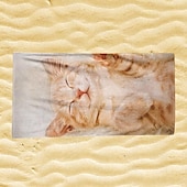abordables Cadeaux personnalisés-Serviettes de plage personnalisées avec photo serviette de bain serviettes de plage personnalisées avec photo cadeau personnalisé pour la famille ou les amis 31&quot;63&quot; (impression recto seulement)