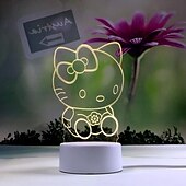 cheap 3D Night Lights-3D Night Light Bedroom Bedside Lamp Eye Care Led Light Birthday Valentine&#039;s Day Gift
