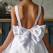 cheap Flower Girl&#039;s Dresses-Kids Girls&#039; Flower Girl Dress Party Dress Solid Color Sleeveless Performance Wedding Party Mesh Princess Sweet Mesh Mid-Calf Sheath Dress Tulle Dress Flower Girl&#039;s Dress Summer Spring Fall 2-12 Years