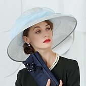 billige Partyhatter-hatter lin bowler / cloche lue bøtte lue solhatt bryllup teselskap elegant bryllup med skjøting hodeplagg hodeplagg