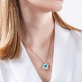 ieftine Cadou de Ziua Mamei pentru femei-cadouri de ziua femeii ziua femeii cadouri de ziua mamei pentru fete colier înger roz feminin nișă pandantiv creativ de cristal accesoriu simplu și versatil colier cadouri de ziua mamei pentru mama