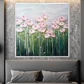 cheap Oil Paintings-Hand painted Beauty Flowers Bloom In Spring Abstract Oil Painting hand painted Wall Art painting Home Decor Picture Modern artwork pciture On Canvas 100% Handpainted oil painting
