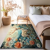 preiswerte Wohn- und Schlafzimmerteppiche-Inspirierter William Morris-Bereichsteppich, Küchenmatte, rutschfeste, ölbeständige Bodenmatte, Wohnzimmerteppich, Innen- und Außenmatte, Schlafzimmerdekoration, Badezimmermatte, Eingangsbereich,