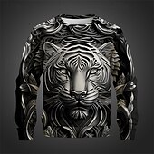 economico Felpe 3D da uomo-Per uomo Tigre Felpe Felpa Manica lunga Felpa Girocollo Di tendenza Informale Stile di strada Stampa 3D Per uscire Abbigliamento di strada Stampa 3D Primavera &amp; Autunno