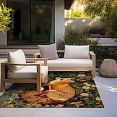 levne Koberce na plochu-inspirovaný william morris fox area kobereček kuchyňská podložka neklouzavá olejivzdorná podlahová podložka obývací pokoj koberec vnitřní venkovní podložka dekorace ložnice koupelna podložka vchod