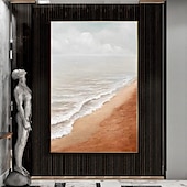 abordables Peintures Abstraites-peint à la main grand art mural abstrait océan peinture 3d océan texture peinture océan vagues peinture original océan art original plage décor à la maison cadre tendu prêt à accrocher