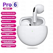 זול אוזניות אלחוטיות אמיתיות TWS-Pro6 אוזניות בלוטות&#039; אלחוטיות אמיתיות TWS אוזניות בתוך האוזן בלוטות&#039;5.0 ספורט עיצוב ארגונומי חיבור אוטומטי עבור אפל סמסונג וואווי שיאומי MI שימוש יומיומי נסיעות טיולים טלפון נייד מתנות ליום האב