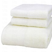 abordables Ensembles de serviettes-Ensemble de serviettes 100% coton 3 pièces à séchage rapide, extra absorbantes et super douces, 1 mouchoir, 1 serviette de sport, 1 serviette de bain