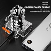 cheap Camping Lights-Zoomable 3-in-1 Head Light Induction Flashlight,  Super Bright Headlamp with 800mAh Rechargeable Battery Powered for Outdoor Camping Use