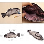 preiswerte Federmäppchen &amp; Halter-Simulation fischförmiges Federmäppchen, wasserdichtes Federmäppchen, Fisch-Geldbörse, neuartiges Federmäppchen, interessantes Federmäppchen, langlebig, Schreibwaren-Tasche, Geschenk, Jungen, Mädchen,