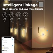 abordables Lumières intelligentes-Lampe LED intelligente Tuya WiFi PIR capteur de mouvement avec contrôle APP lampe murale blanc chaud prise US prise UK prise EU pour usage intérieur chambre salon