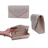 cheap Wearable Accessories-Bride Pearl Bracelet Necklace Earring Ring Handheld Bag Jewelry Set with 6 Diamond Set for Ladies