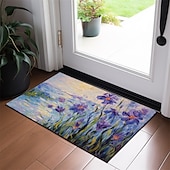 economico Zerbini-Tappetini zerbino con fiori colorati Tappeti lavabili Tappetino da cucina Tappeto antiscivolo a prova di olio Tappetino per esterni per interni Arredamento camera da letto Tappetino per bagno Tappeto