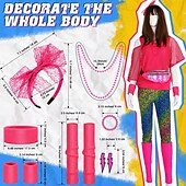 abordables Conjuntos-Retro Antiguo Disco Años 80 Camiseta con hombros descubiertos Malla Mujer Disfraz de carnaval Víspera de Todos los Santos Carnaval Mascarada Fiesta / Noche Despedida de Soltera Desfile del orgullo