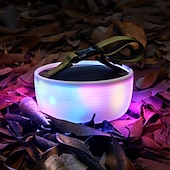 economico Striscie luci ad energia solare-lanterna da campeggio luci solari a stringa multifunzionali ricaricabili tenda da campeggio luce da esterno 16,4 piedi ip65 attrezzatura da campeggio impermeabile con emergenza ricaricabile per decorazioni natalizie, per la casa e per le feste