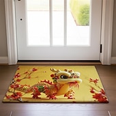 preiswerte Fußmatten-Bunte Drachen-Fußmatte, Fußmatten, waschbare Teppiche, Küchenmatte, rutschfester, ölbeständiger Teppich, Innen- und Außenmatte, Schlafzimmer-Dekoration, Badezimmermatte, Eingangsteppich
