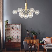 preiswerte Sputnik-Design-9-Licht 110 cm Laterne Desgin Insel Design Pendelleuchten Kupfer Glas Künsterlischer Stil Stilvoll Messing Modern Nordischer Stil 110-120V 220-240V