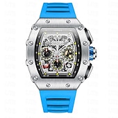 abordables Relojes mecánicos-Reloj Mecánico ONOLA para Hombre Reloj Deportivo al Aire Libre Casual Automático de Carga Calendario Luminiscente Reloj de Gel de Silicona Resistente al Agua