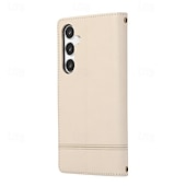 Недорогие Чехлы для Samsung-телефон Кейс для Назначение SSamsung Galaxy S24 S23 S22 S21 S20 Plus Ultra A34 S25 Ультра Кошелек для карт Зеркальная поверхность Молния Полная защита тела Геометрический рисунок ТПУ Кожа PU
