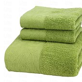 abordables Ensembles de serviettes-Ensemble de serviettes 100% coton 3 pièces à séchage rapide, extra absorbantes et super douces, 1 mouchoir, 1 serviette de sport, 1 serviette de bain